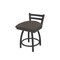 Holland Bar Stool Co 18" Low Back Swivel Vanity Stool, Pewter Finish, Graph Chalice Seat 41118PW019 - alternate 1